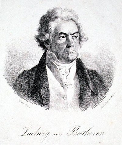 Ludwig van Beethoven (1770-1827) 1824 (litho) alkotó: Deker Deker