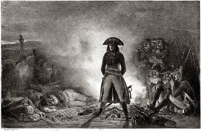 Napoleon Bonaparte beim Campen unter seinen Soldaten 1796 während des Italienfeldzugs von Denis-Auguste-Marie Raffet