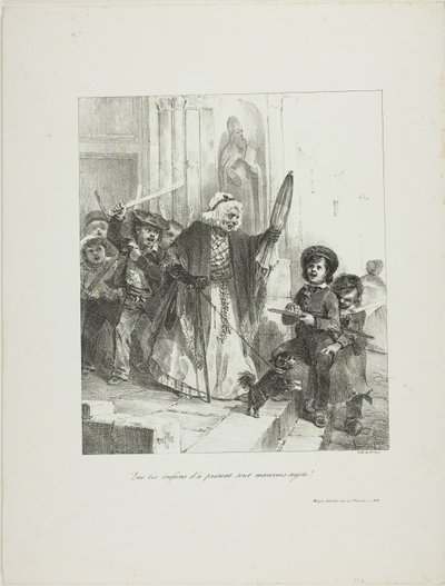 A gyerekek manapság rossz társaság! alkotó: Denis Auguste Marie Raffet