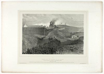Támogatásnak nevezett harmadik oszlop indulása a Souvenirs d’Italie: Expédition de Rome-ból alkotó: Denis Auguste Marie Raffet