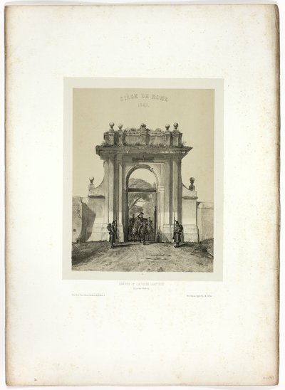 Belépés a Villa Santucciba, az olaszországi szuvenírekből: Expedíció Rómából alkotó: Denis Auguste Marie Raffet