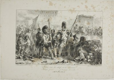 Tűz a vezetőkre és a lovasságra... alkotó: Denis Auguste Marie Raffet