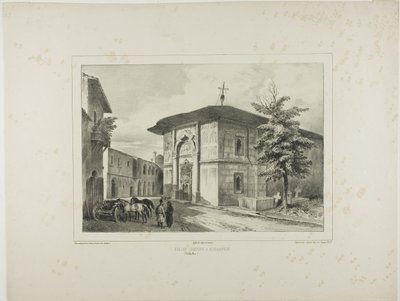 Görög templom, Bukarest, Waláchia, 1837. július 15. alkotó: Denis Auguste Marie Raffet
