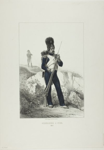 Gyalogos gránátos, Elba alkotó: Denis Auguste Marie Raffet