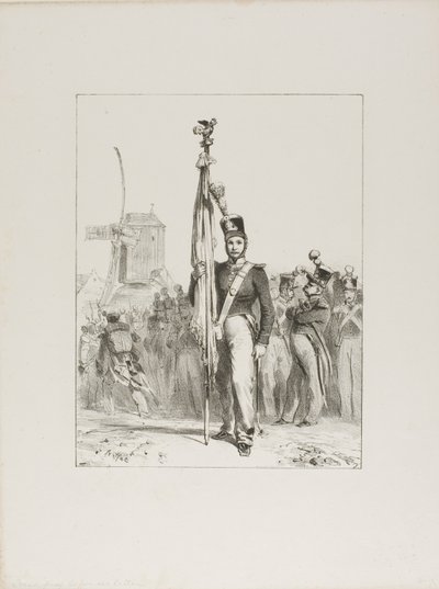 Könnyűgyalogság, zászlós-hordozó alkotó: Denis Auguste Marie Raffet