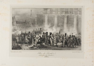 Place du Pantheon, 1830. december 22-ről 23-ra virradó éjszaka alkotó: Denis Auguste Marie Raffet