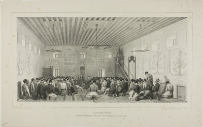 Imádkozó tatárok, Isztrimdzsami-Kara-sou-Bazár, Krím, 1837. október 19. alkotó: Denis Auguste Marie Raffet