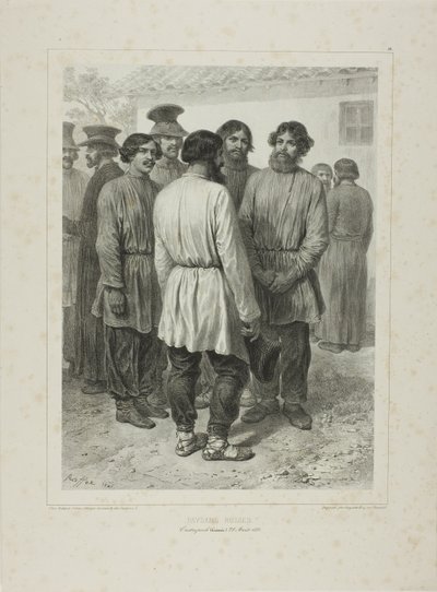 Orosz parasztok alkotó: Denis Auguste Marie Raffet
