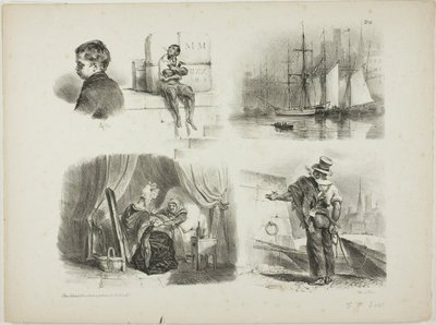 Vázlatok lapja alkotó: Denis Auguste Marie Raffet