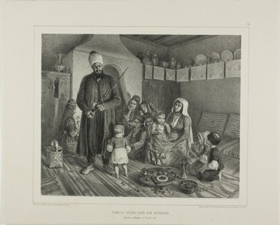 Tatár család otthonában, Kapskhor, Krím, 1837. október 21 alkotó: Denis Auguste Marie Raffet