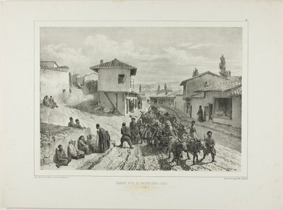 Baghtcheh-Saraï főutcája, Krím, 1837. augusztus 19. alkotó: Denis Auguste Marie Raffet