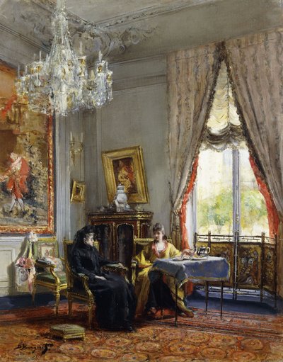 Tea kettőre, alkotó: Denis Pierre Bergeret