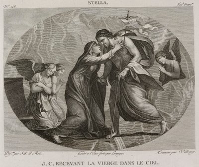 Denis-Sébastien Leroy, Antoine-Claude-François Villerey et Lerouge - Jézus Krisztus fogadja Szűz Máriát a mennyben, Jacques Stella után - 1802-1815 alkotó: Denis Sebastien Leroy