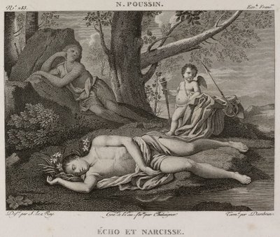 Denis-Sébastien Leroy, Chataigner és Dambrun - Echo és Nárcisz, Nicolas Poussin után - 1802-1815 alkotó: Denis Sebastien Leroy