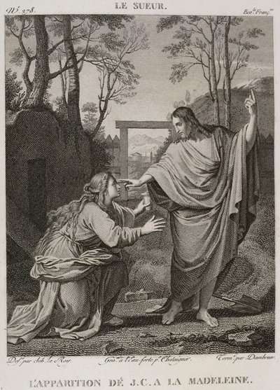 Denis-Sébastien Leroy, Chataigner és Dambrun - Jézus Krisztus megjelenése a Madeleine-nek, Eustache Le Sueur után - 1802-1815 alkotó: Denis Sebastien Leroy
