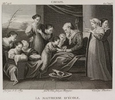 Denis-Sébastien Leroy, Chataigner és Dambrun - A tanítónő, Giuseppe Crespi után - 1802-1815 alkotó: Denis Sebastien Leroy