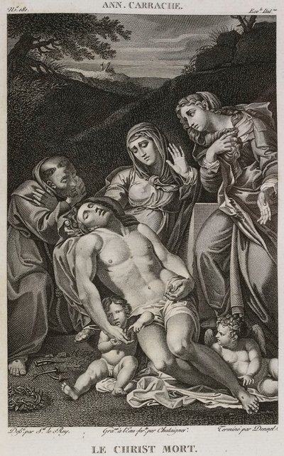 Denis-Sébastien Leroy, Chataigner és Dennel - A halott Krisztus, Annibale Carracci után - 1802-1815 alkotó: Denis Sebastien Leroy