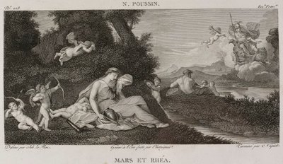 Denis-Sébastien Leroy, Chataigner és Niquet - Mars és Rhea, Nicolas Poussin után - 1802-1815 alkotó: Denis Sebastien Leroy