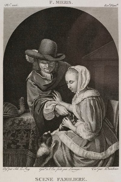 Denis-Sébastien Leroy, Lerouge és Dambrun - Ismerős jelenet, Frans van Mieris az idősebb után - 1802-1815 alkotó: Denis Sebastien Leroy