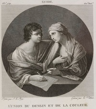 Denis-Sébastien Leroy és Le Villain - A rajz és a szín egyesülése, Guido Reni után - 1802-1815 alkotó: Denis Sebastien Leroy