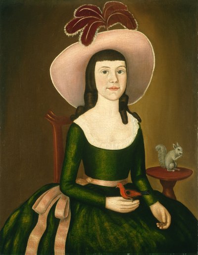 Miss Denison of Stonington, Connecticut, esetleg Matilda Denison, c. 1790 alkotó: Denison Limner