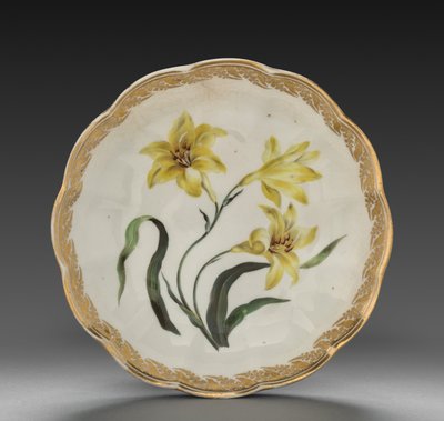 Bowl from Dessert Service: Smaller Yellow Lily, c. 1800. alkotó: Derby