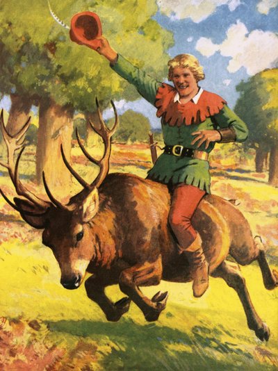 Robin Hood egy szarvas hátán alkotó: Derek Charles Eyles
