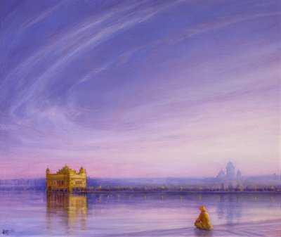 Este az Arany Templomban, Amritsarban alkotó: Derek Hare
