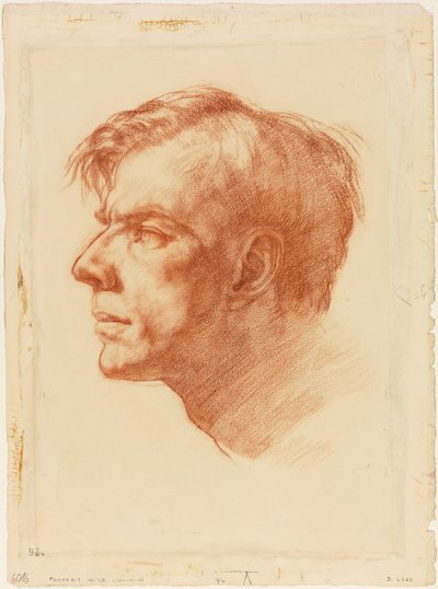 John Fothergill portréja, 1907 körüli (szangvinikus papír) alkotó: Derwent Lees