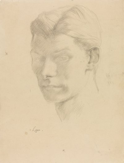 Férfiportré, 1906-08 körül (ceruza, papír) alkotó: Derwent Lees