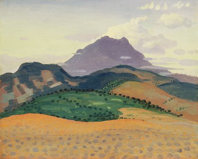 Tour Madeloc a Pireneusokban, 1913 körül alkotó: Derwent Lees