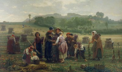 Mák betakarítás Picardiában, 1860 alkotó: Desire Francois Laugee