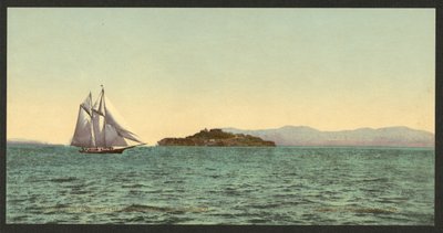 Alcatraz és a Golden Gate, San Francisco alkotó: Detroit Photographic Co.