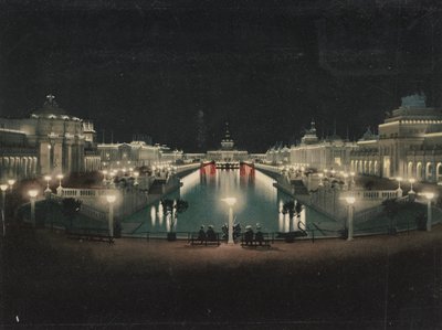 Nagy udvar megvilágítva, Trans-Mississippi kiállítás, 1898 alkotó: Detroit Photographic Co.