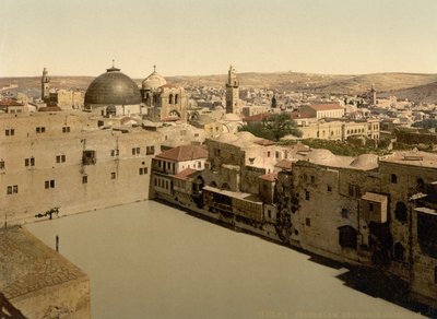 Ezékiás medencéje, Jeruzsálem, Szentföld, 1890 körül – 1900 körül (fényképnyomat) alkotó: Detroit Photographic Co.
