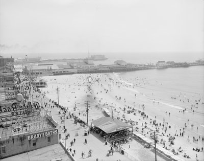 Strand és sétány, Atlantic City, 1900-10 alkotó: Detroit Publishing Co.