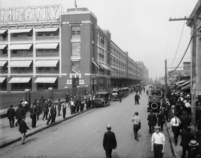 Négy órás műszak, Ford Motor Company, Detroit alkotó: Detroit Publishing Co.