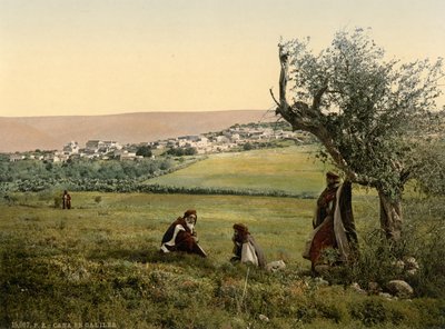 Általános nézet, Galileai Kána, Szentföld, 1890-1900 körül (fotokróm nyomat) alkotó: Detroit Publishing Co.