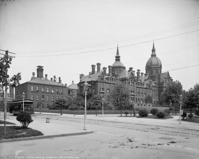 Johns Hopkins Kórház, Baltimore, Md., 1903 körül alkotó: Detroit Publishing Co.