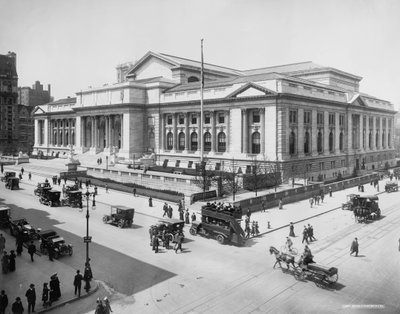 New York Public Library Building, 1911-20 körül (f/w fotó) alkotó: Detroit Publishing Co.