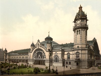 Pályaudvar, Köln, Németország, 1900 körül alkotó: Detroit Publishing Co.