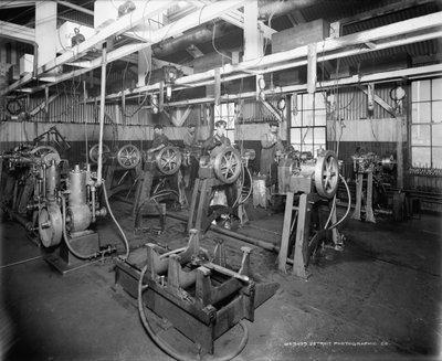 Tesztterem, Leland & Faulconer Manufacturing Company, Detroit alkotó: Detroit Publishing Co.