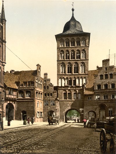 Tower Arch, Lübeck, Németország, 1900 körül alkotó: Detroit Publishing Co.