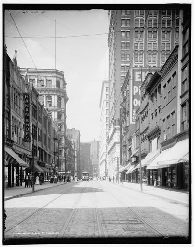 Wood Street, Pittsburgh, Egyesült Államok alkotó: Detroit Publishing Co.