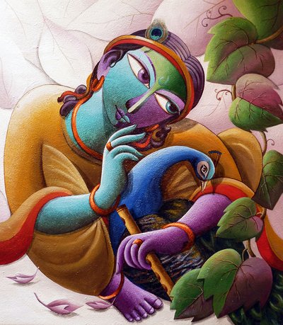 Krishna úr pávával alkotó: Dhananjoy Mukherjee