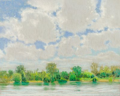 American River View, 2017 (pasztell, papír) alkotó: Diana Jahns