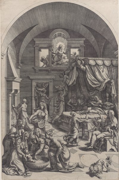 Keresztelő Szent János születése, 1555-88. alkotó: Diana Mantuana
