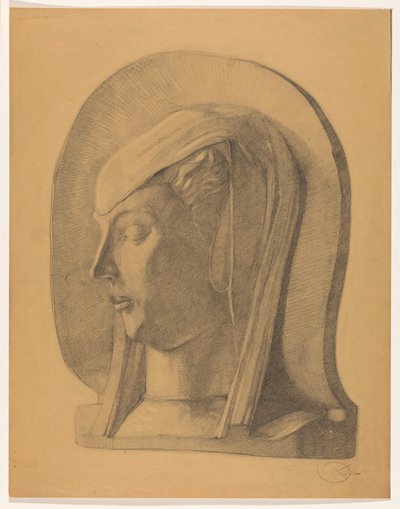 Egy fátyolos nő feje alkotó: Dick Ket (signed by artist)