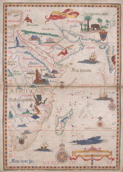 Illusztráció a "Queen Mary Atlas"-ból alkotó: Diego Homem