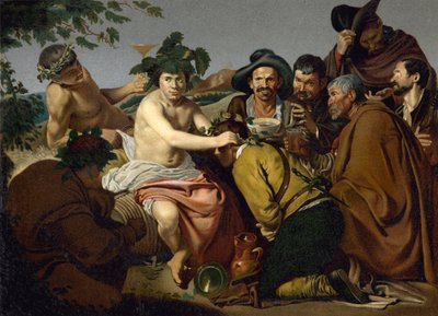 Bacchus diadala (chromolitho) alkotó: Diego Rodriguez de Silva y (after) Velazquez